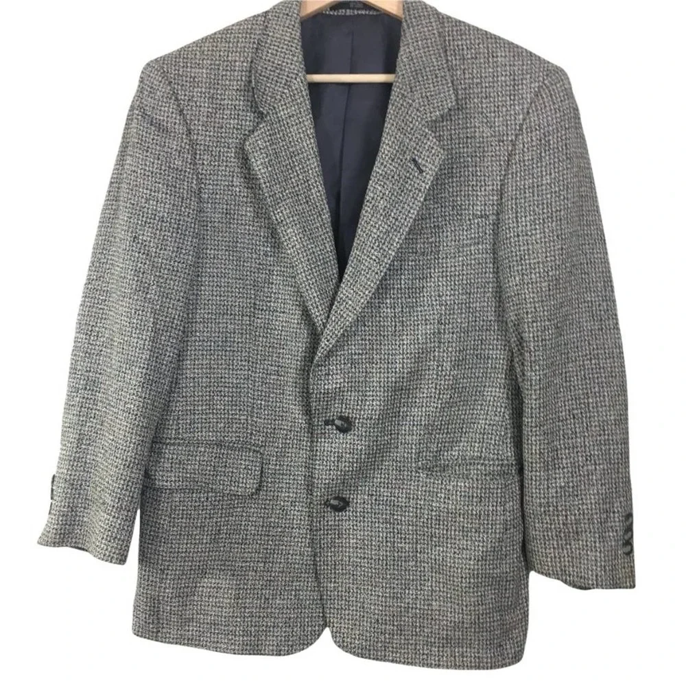 Petrocelli Multicolor Houndstooth Silk Suit Blazer Sport Coat - Picture 1 of 9